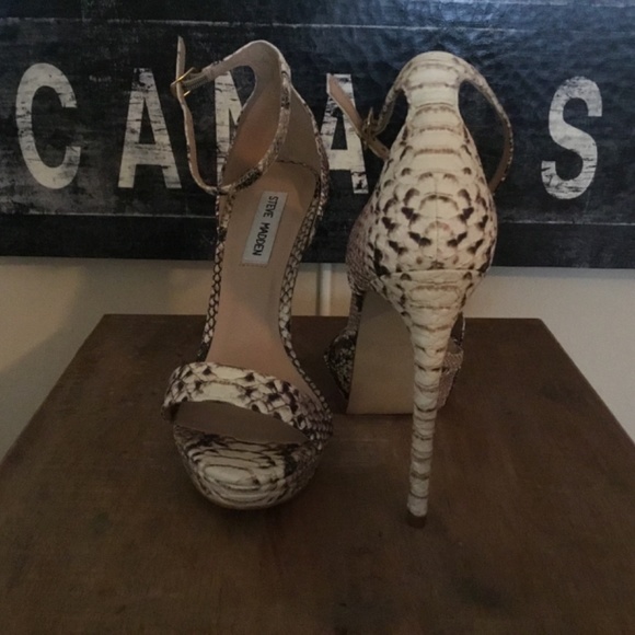 Steve Madden Snake Skin Heels - Picture 2 of 10
